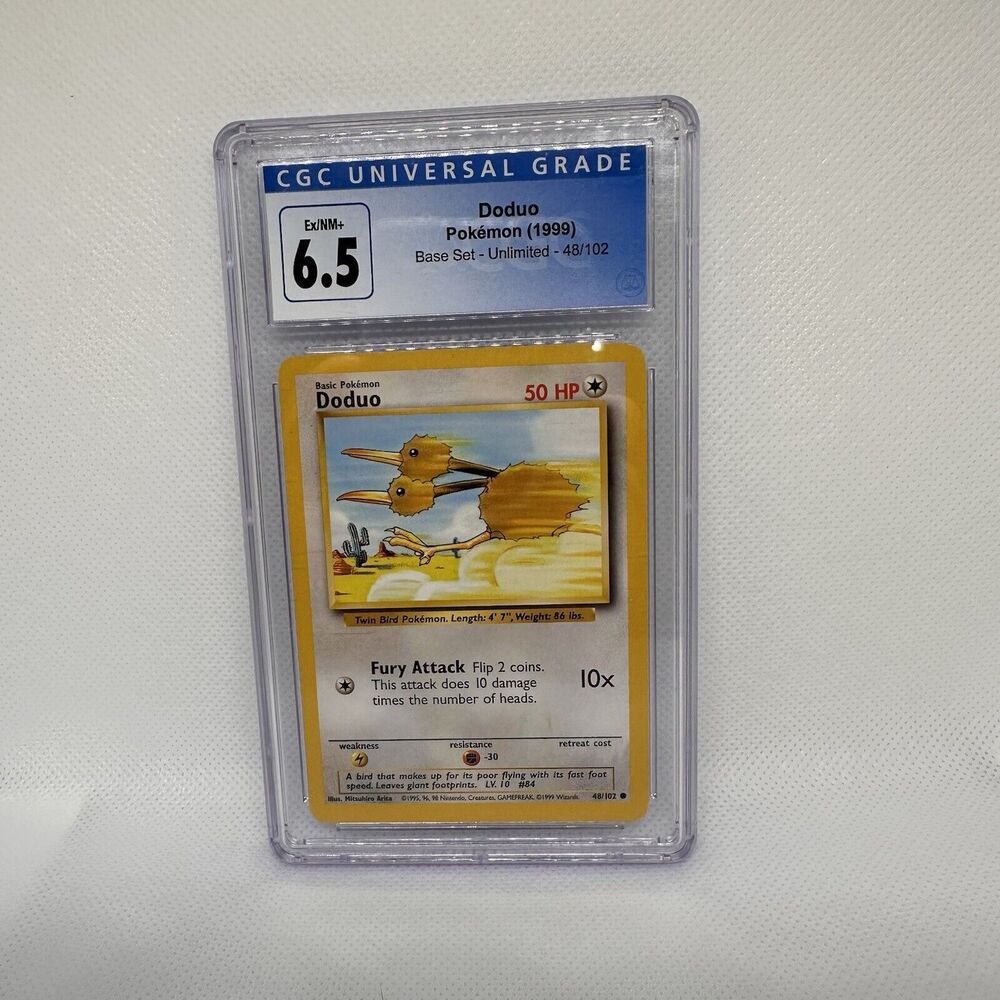 Pokémon 1999 Doduo Base Set Unlimited 48/102 - CGC 6.5 Blue Label